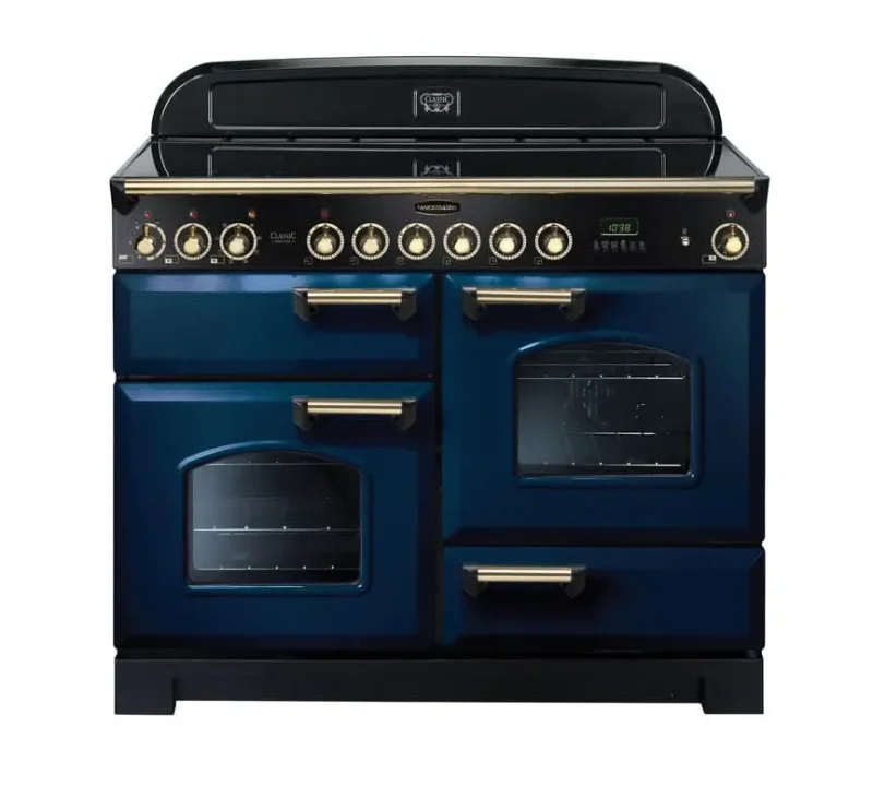 rangemaster classic deluxe 110 induction cooker blue brass trim cdl110eirb b