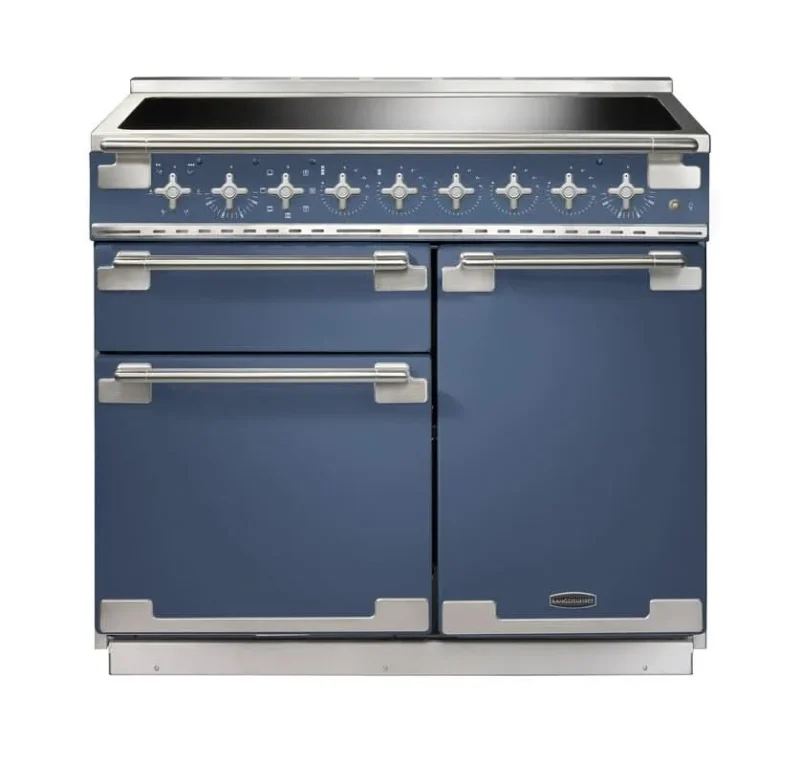 rangemaster elise 100 induction cooker stone blue chrome trim