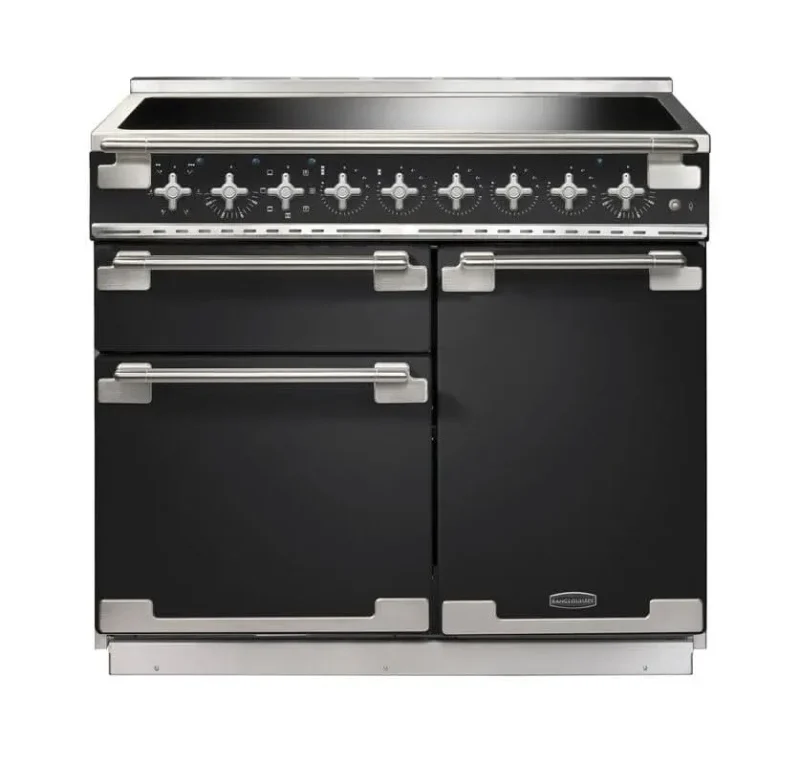 rangemaster elise 100 induction cooktop charcoal black with chrome trim