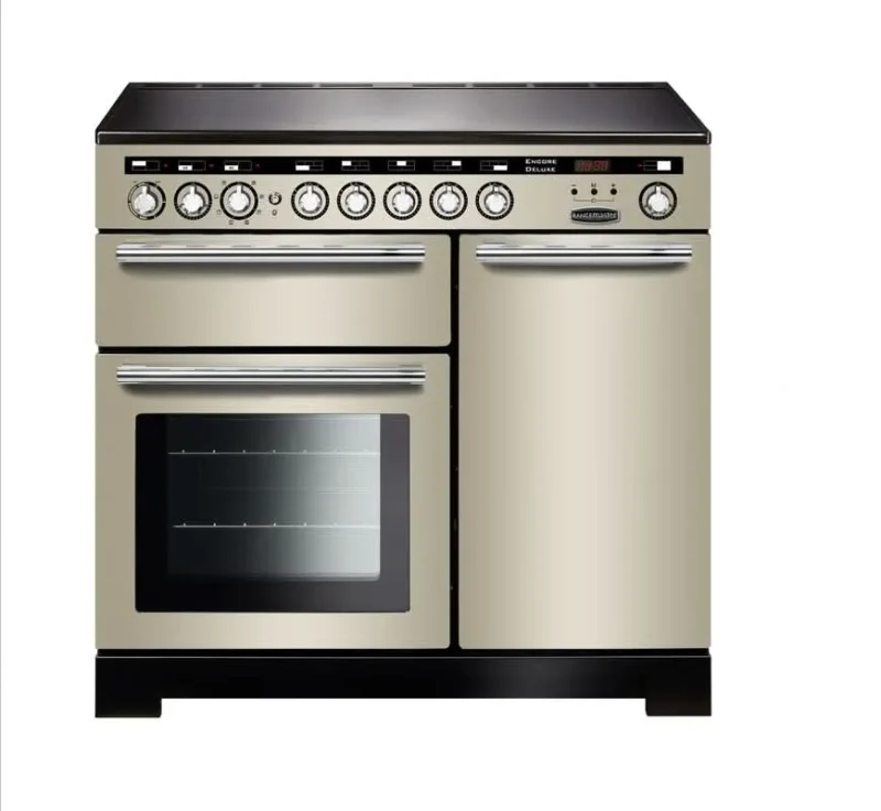 rangemaster encore 100 induction cooktop ivory with chrome trim