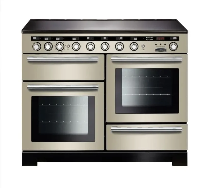 rangemaster encore deluxe 110 induction cooktop ivory with chrome trim