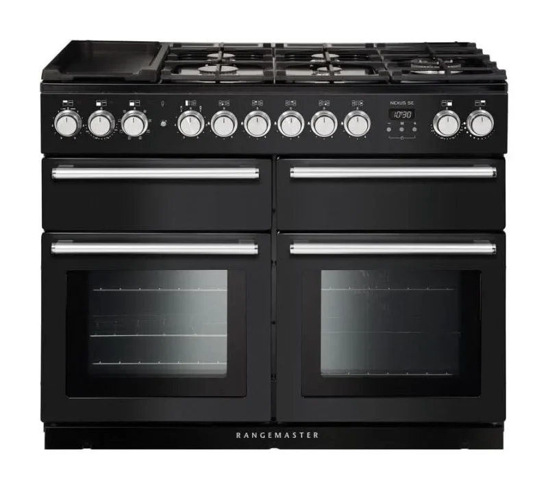 rangemaster nexus se 110 dual fuel charcoal black chrome trim nexse110dffcb c