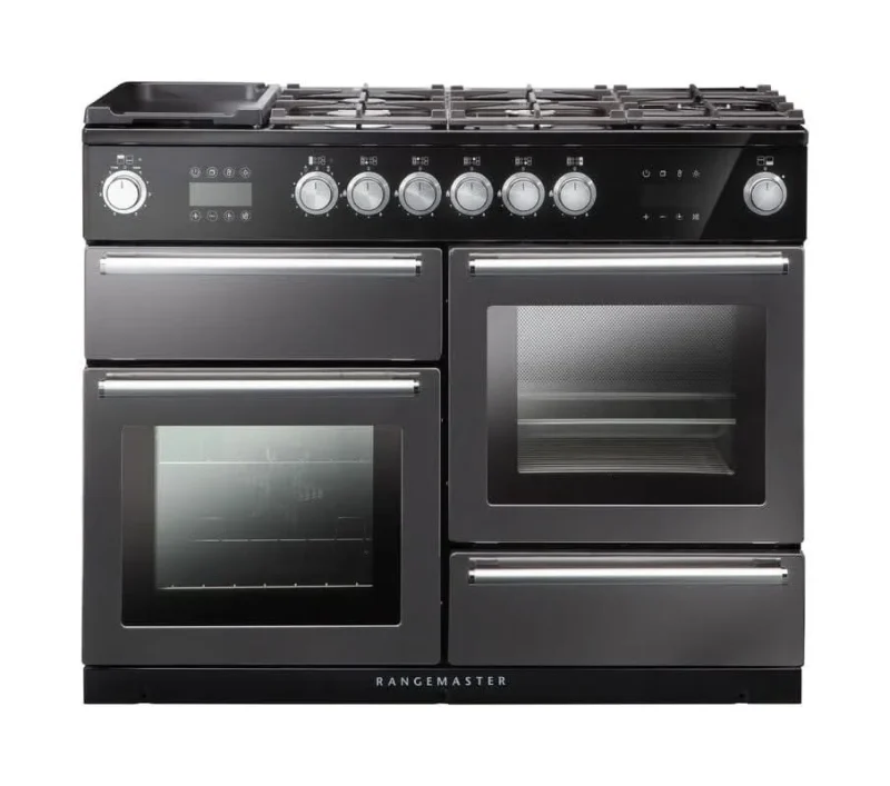 rangemaster nexus steam oven 110 dual fuel slate with chrome trim nex110sodffsl c