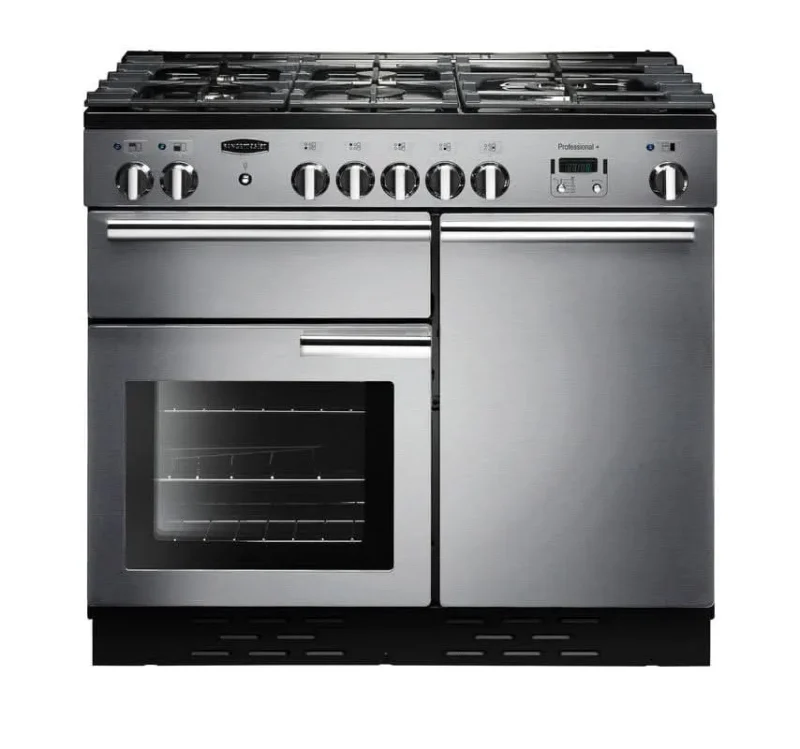 rangemaster professional 100 gas cooker stainless steel chrome trim natural gas