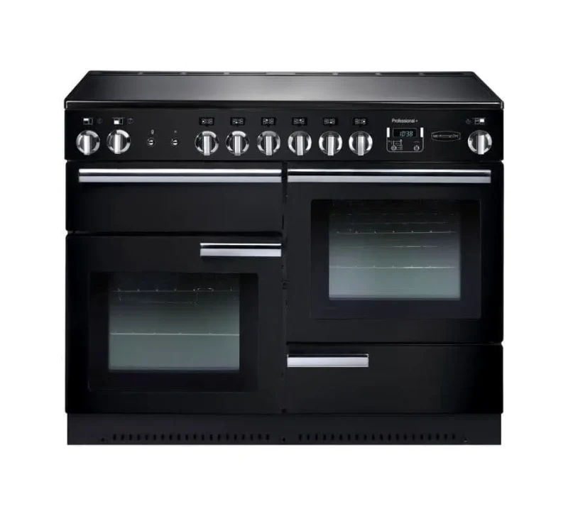 rangemaster professional plus 110 ceramic cooker black chrome