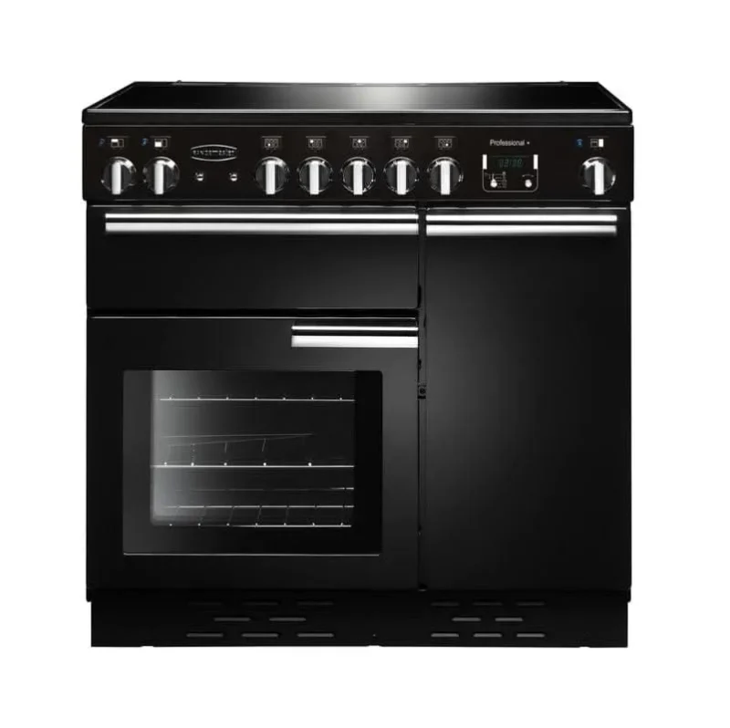 rangemaster professional plus 90 ceramic cooker black chrome