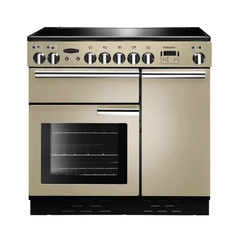 rangemaster professional plus 90 cream ceramic cooker with chrome trim