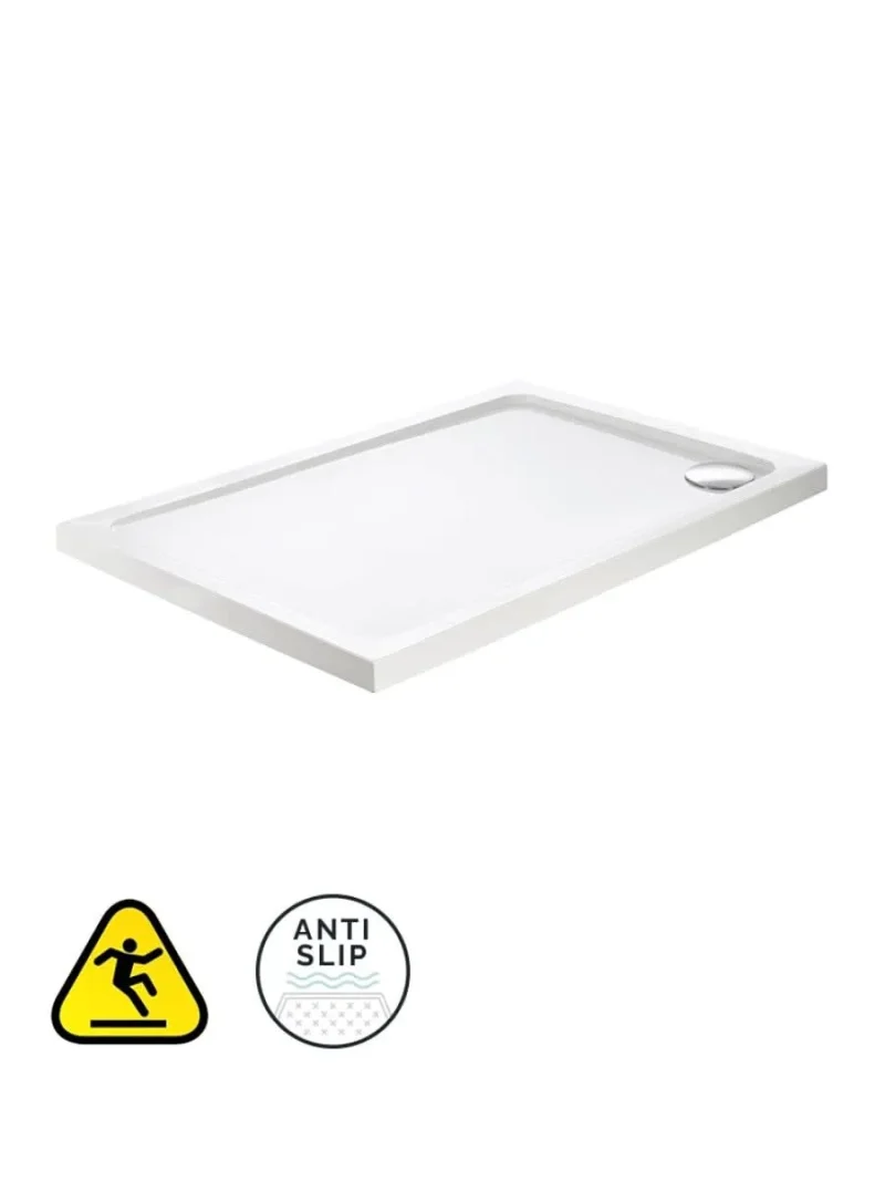 rectangle 1600x700mm anti slip low profile shower tray waste sonas kristal ust00250