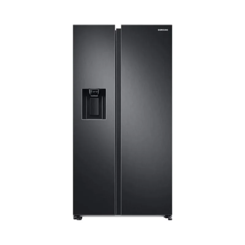 samsung 177cm fridge freezer black ss recessed handle plumbed ice water rs68a884cb1 eu