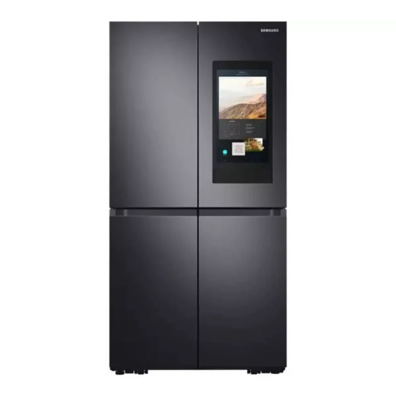 samsung clean black glass fridge freezer 654l plumbed water ice dispenser