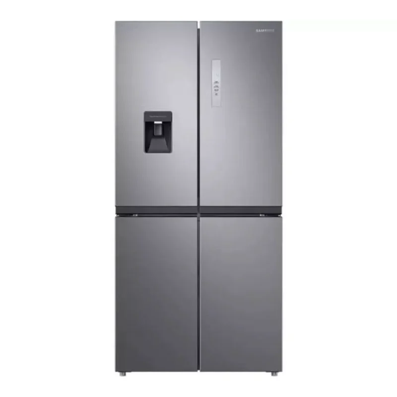 samsung gentle silver fridge freezer 182x91cm plumbed water ice rf48a401em9 eu