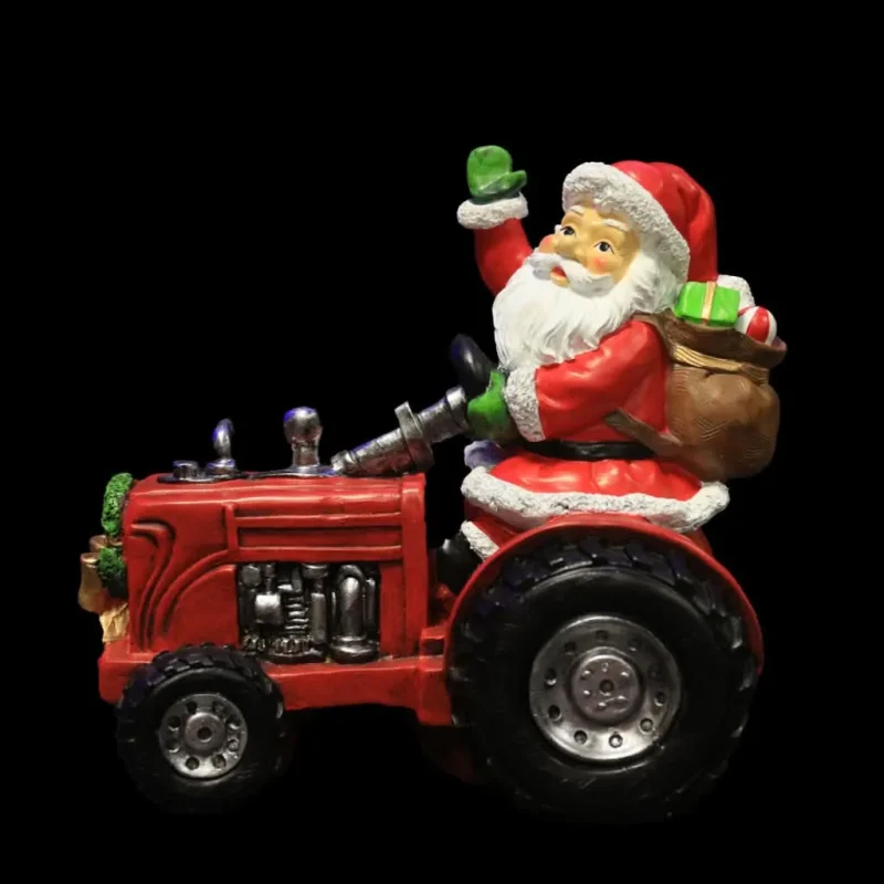 santa on tractor holiday decor shop now