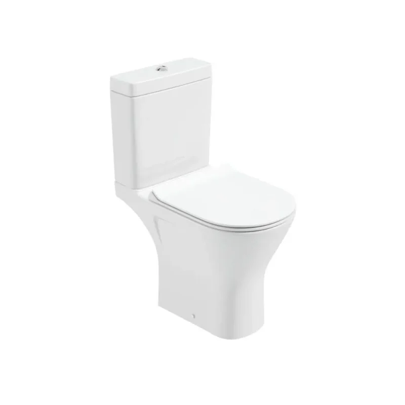 scala comfort height rimless wc with delta slim seat open back scobwc04