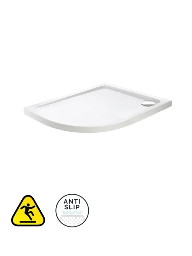 secure low profile 1000x800mm rh quadrant shower tray waste sonas kristal ust00263