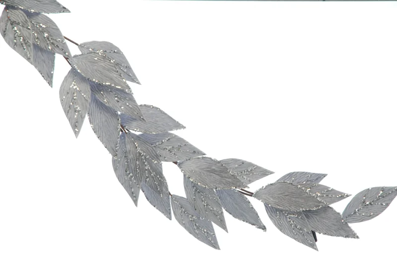 silver leaf garland 138cm p045288 scaled