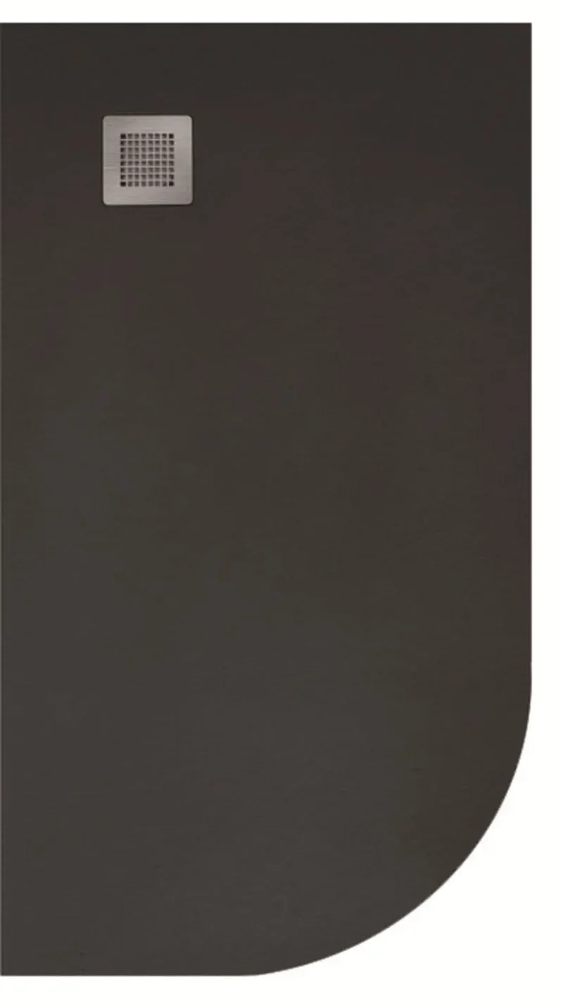 slate black 1000x800mm lh quadrant shower tray waste nslq1080lhblk