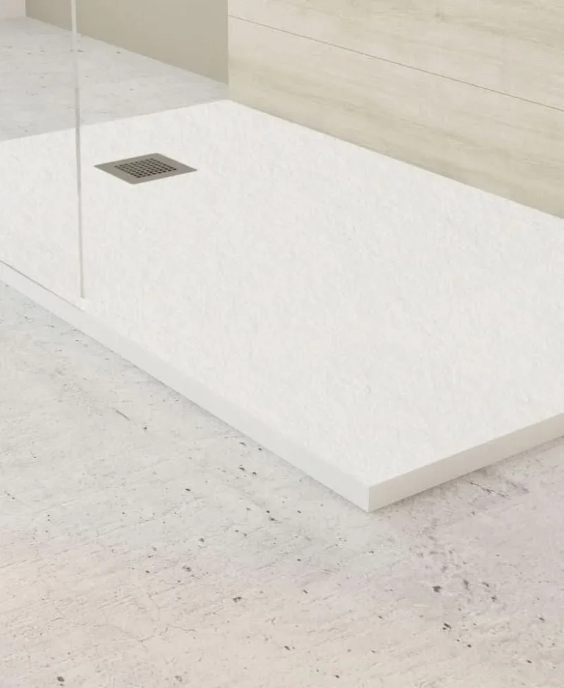 slate white 1400x800mm shower tray with waste nsl1480wh