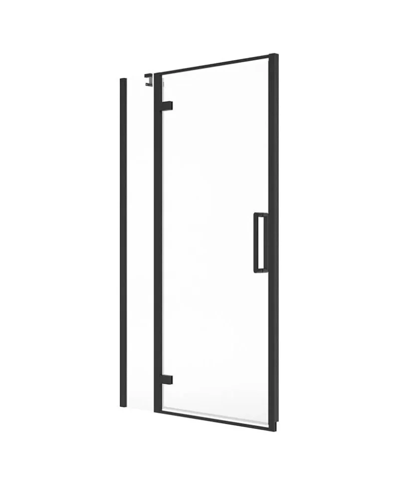 sonas 8mm matt black framed hinged door 1200x2000 use00074