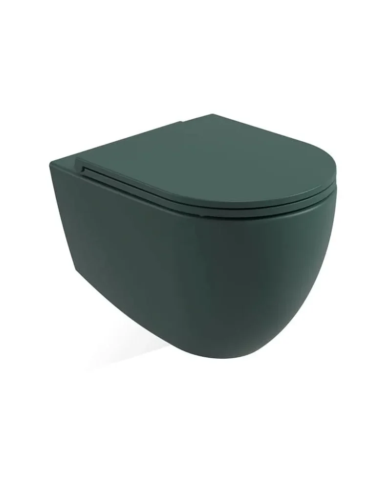 sonas avanti forest green rimless wall hung wc seat awhwcfg