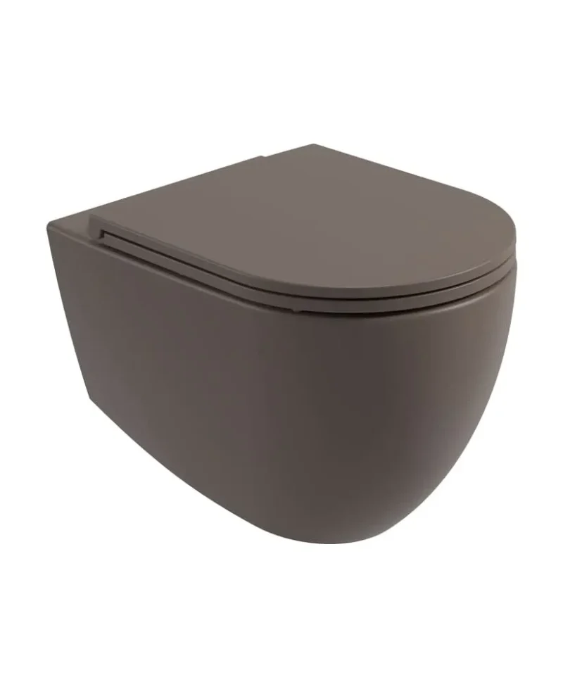 sonas avanti ground mocha wall hung rimless wc seat