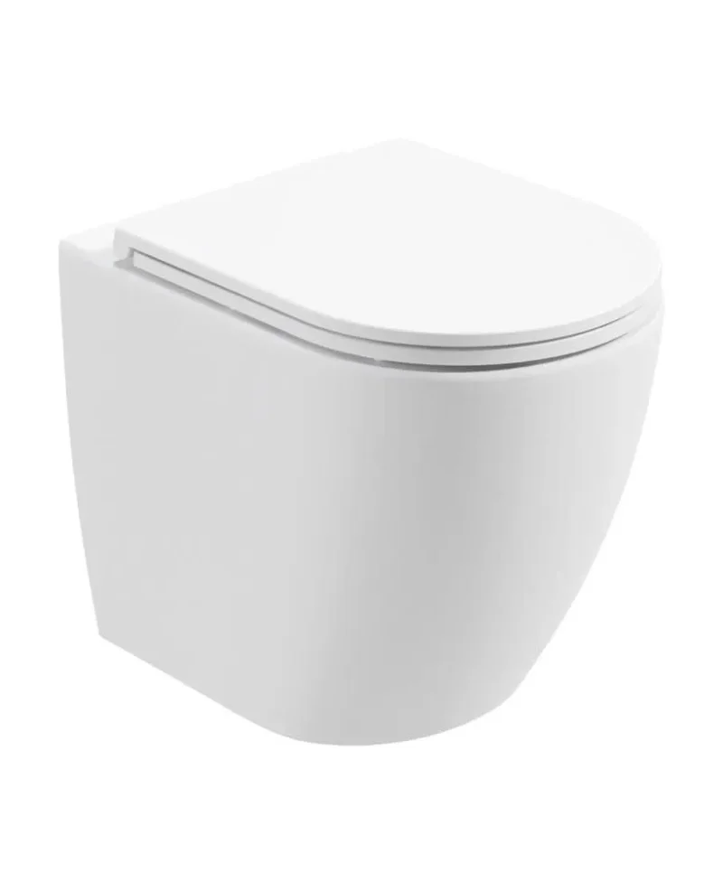 sonas avanti satin white back to wall wc seat rimless design