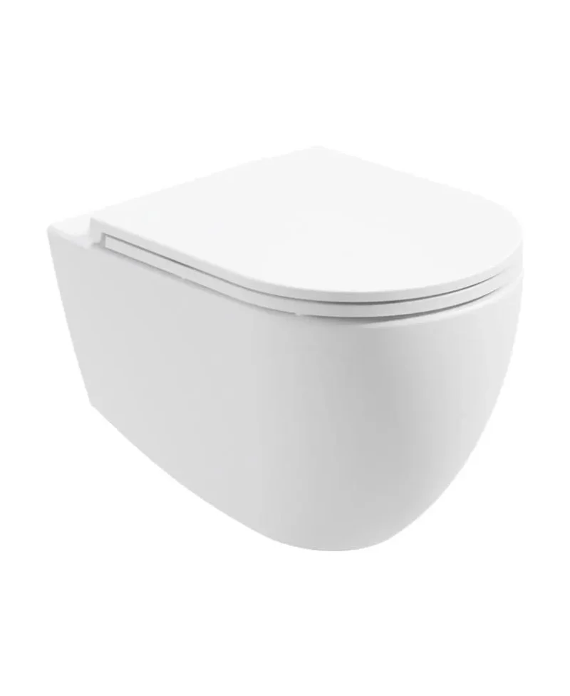 sonas avanti satin white rimless wall hung toilet