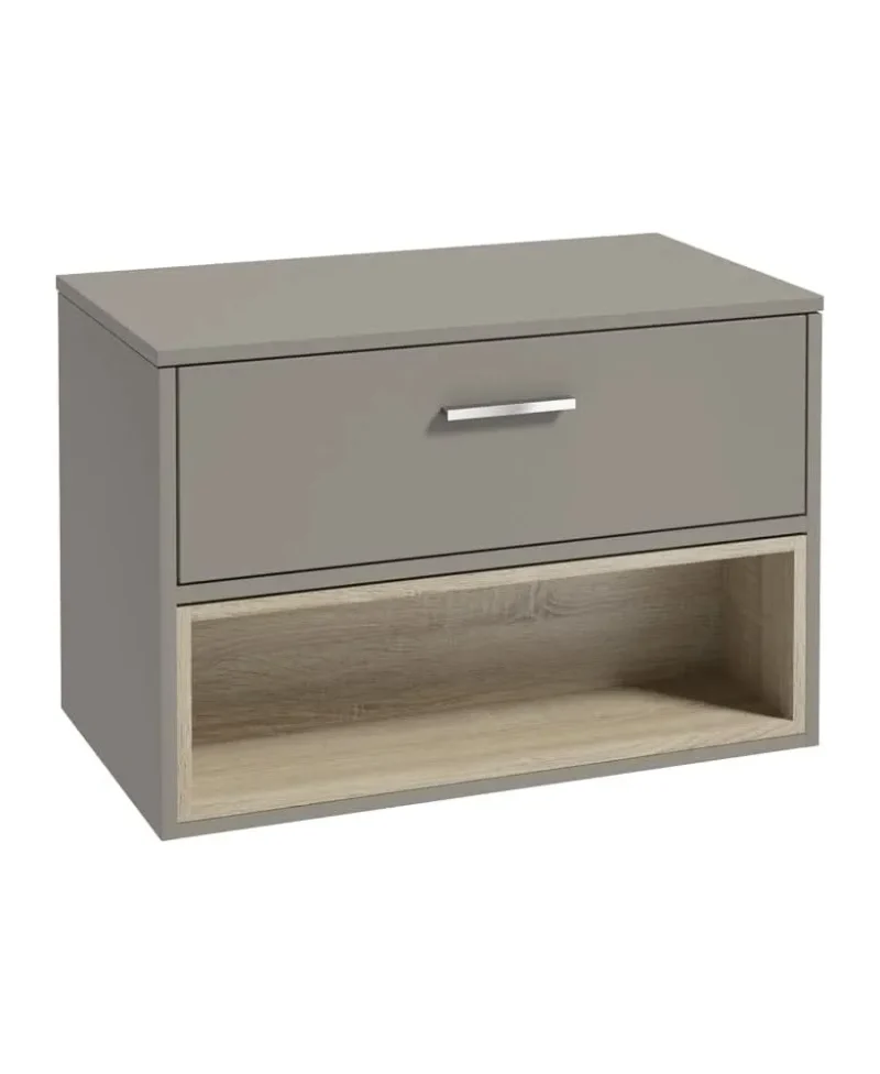 sonas malm 80cm khaki matt countertop basin w chrome handle