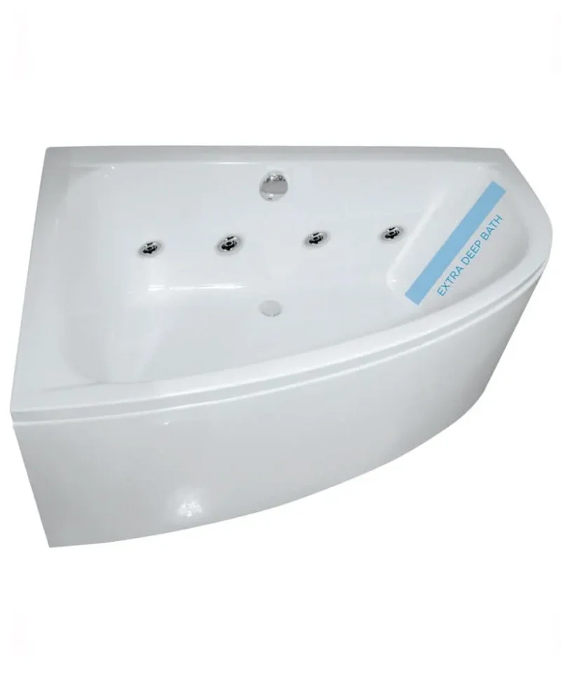 sonas maya 8 jet corner whirlpool bath 1500x1000mm left hand