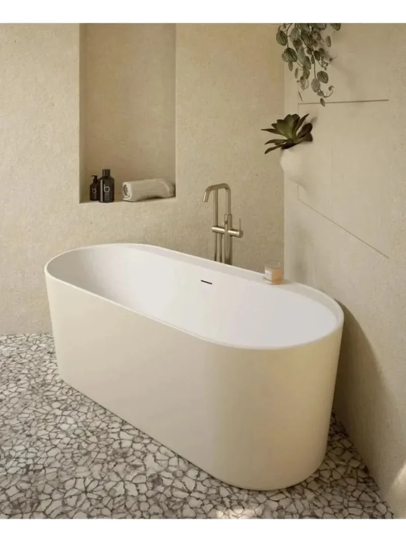 sonas samoa 1500x750mm colored freestanding bath with waste overflow uba00156