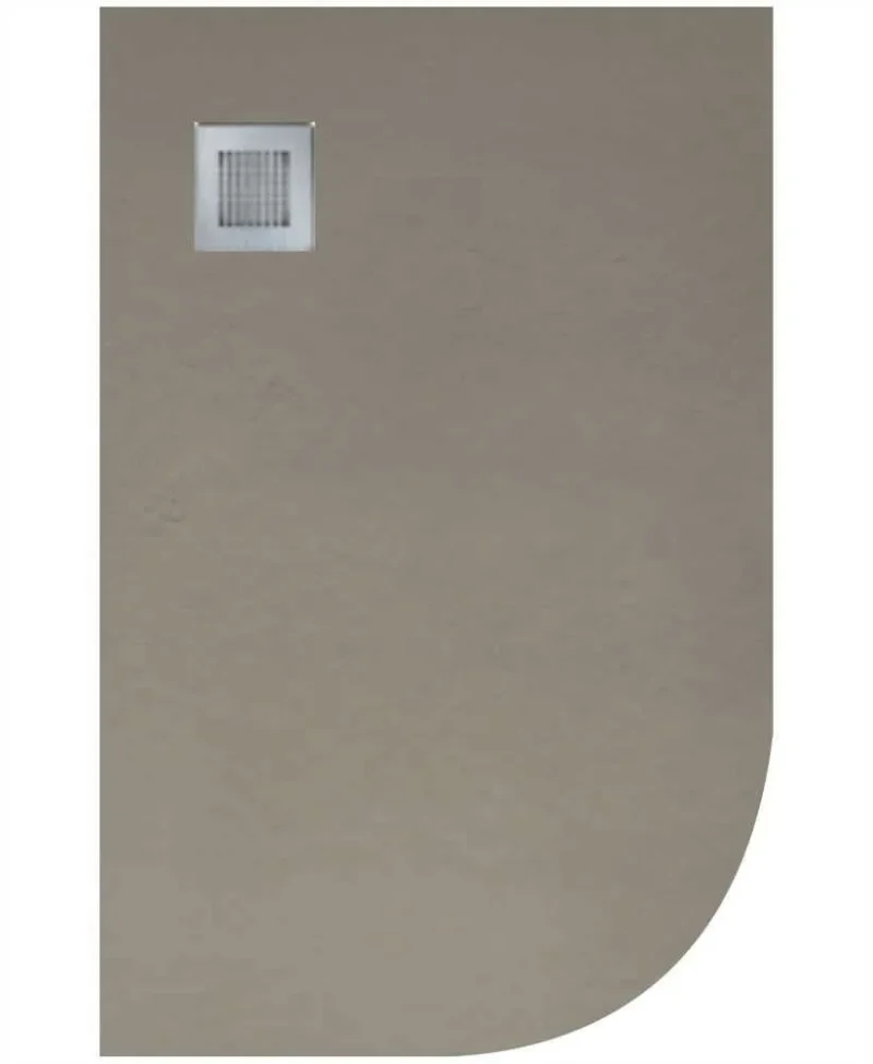 sonas slate taupe 1200x800mm lh offset quadrant shower tray waste nslq1280lhtp