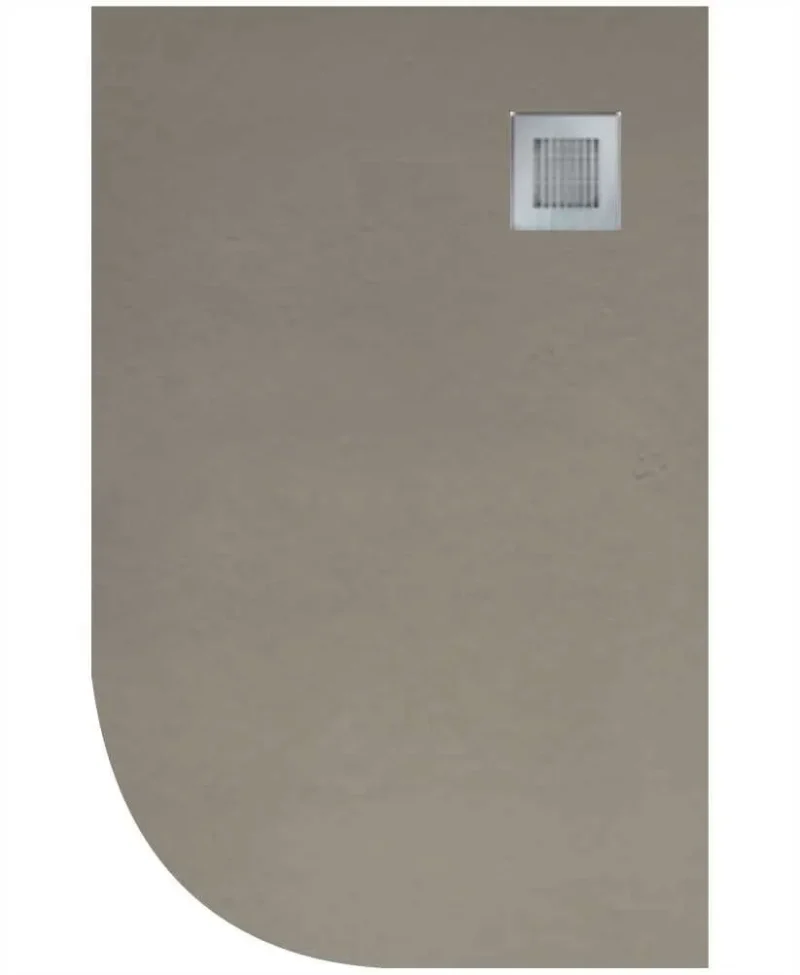 sonas slate taupe 1200x800mm rh offset quadrant shower tray waste nslq1280rhtp