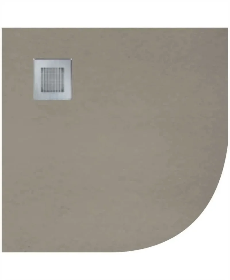 sonas slate taupe 900mm quadrant shower tray with waste nslq90tp