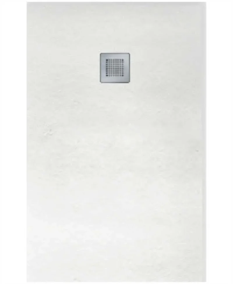 sonas slate white 900x800mm rectangular shower tray waste nsl9080wh