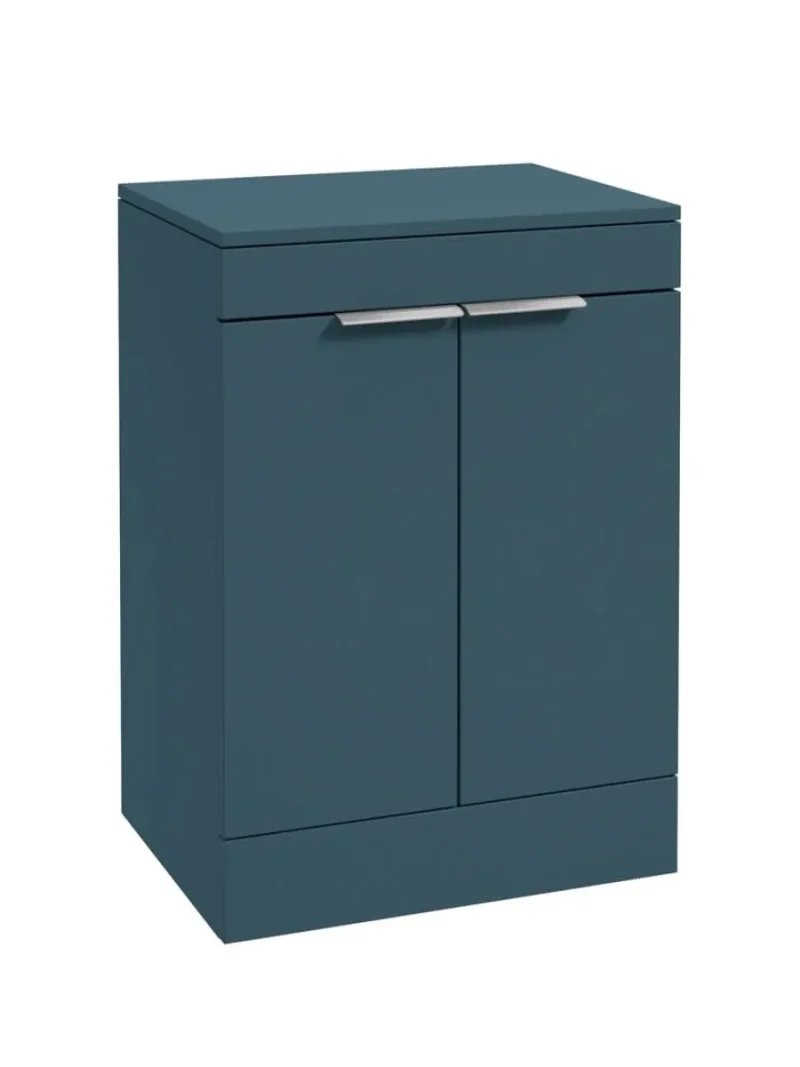 sonas stockholm floor vanity ocean blue chrome handle uf1430