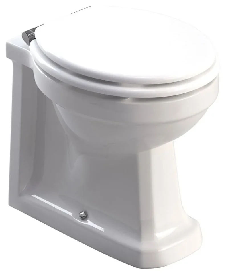 sonas westbury back to wall wc with soft close seat white mdf