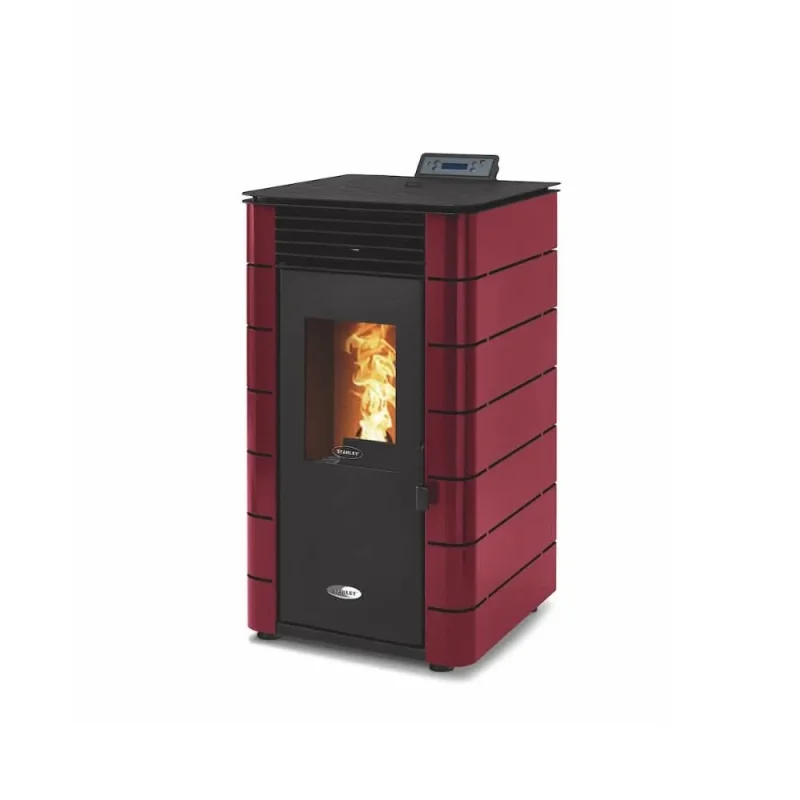 stanley k100 flat claret 8kw wood pellet stove k100spctflt