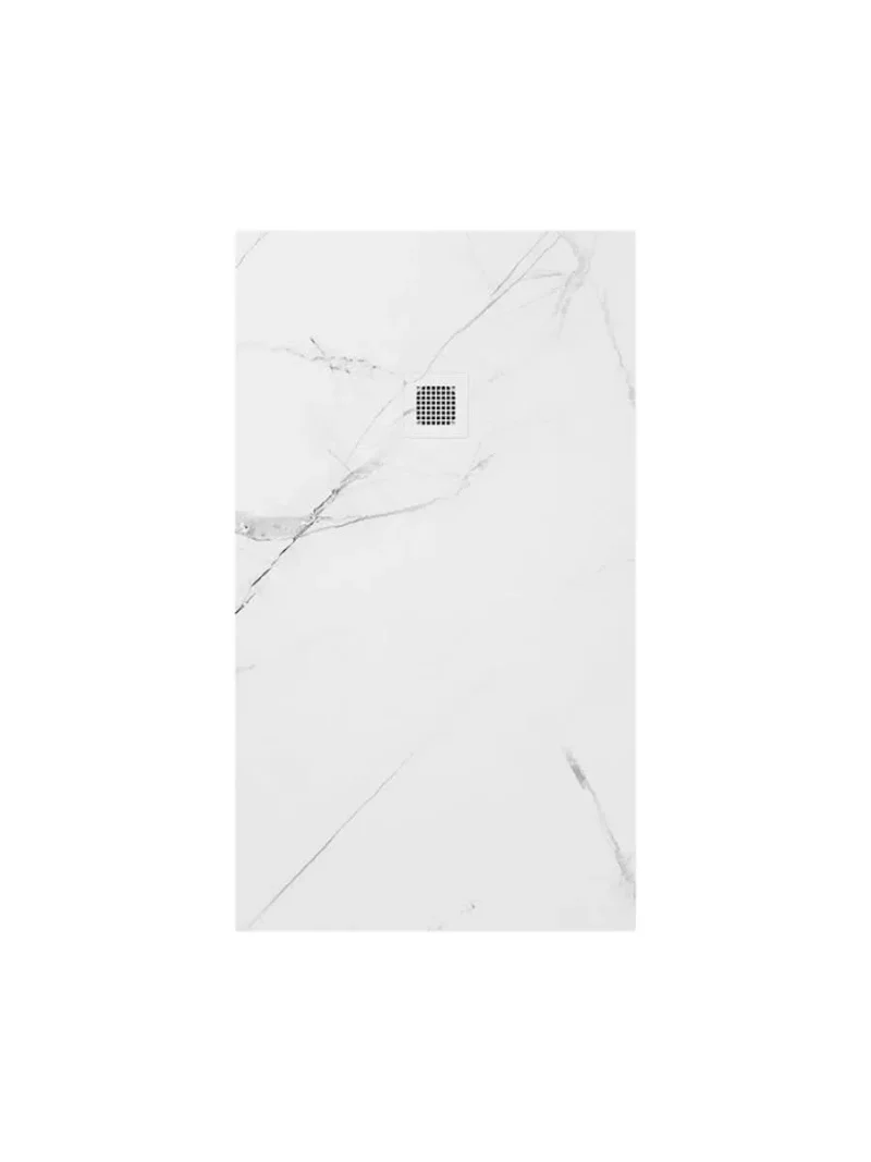 white marble sonas 1400x800mm shower tray waste ust00148